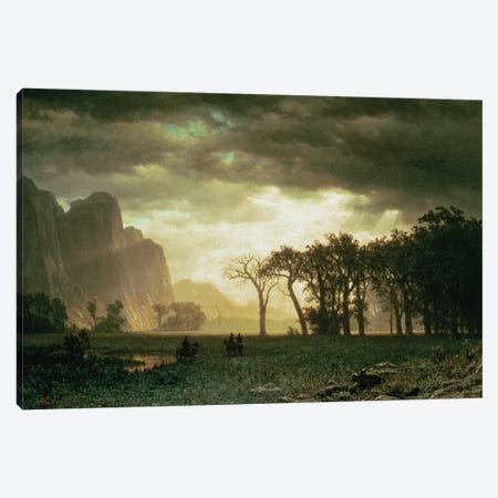 Passing Storm in Yosemite, 1865  Canvas Print #BMN4637} by Albert Bierstadt Canvas Art