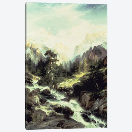 In the Teton Range, 1899  Canvas Print #BMN4638} by Thomas Moran Art Print