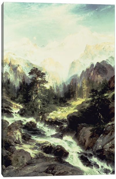 In the Teton Range, 1899  Canvas Art Print