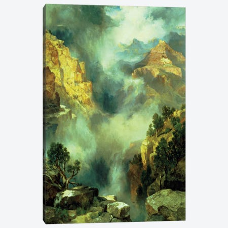 Mist in the Canyon, 1914  Canvas Print #BMN4639} by Thomas Moran Art Print