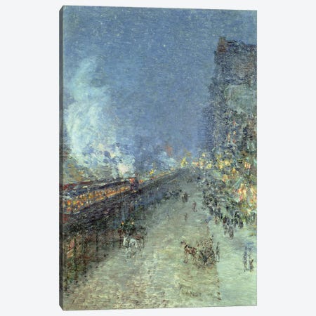 The El, New York, 1894  Canvas Print #BMN4643} by Childe Hassam Canvas Artwork