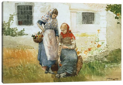 Picking Flowers, 1881  Canvas Art Print
