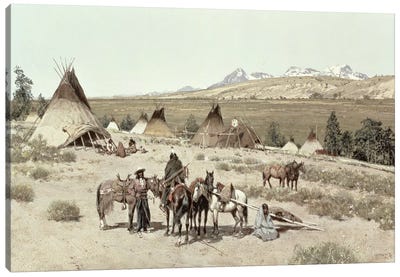 Indian Encampment, 1892  Canvas Art Print