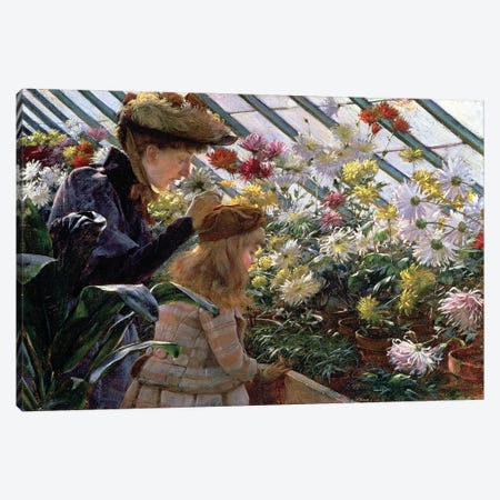 Chrysanthemums, 1890  Canvas Print #BMN4649} by Charles Courtney Curran Canvas Artwork