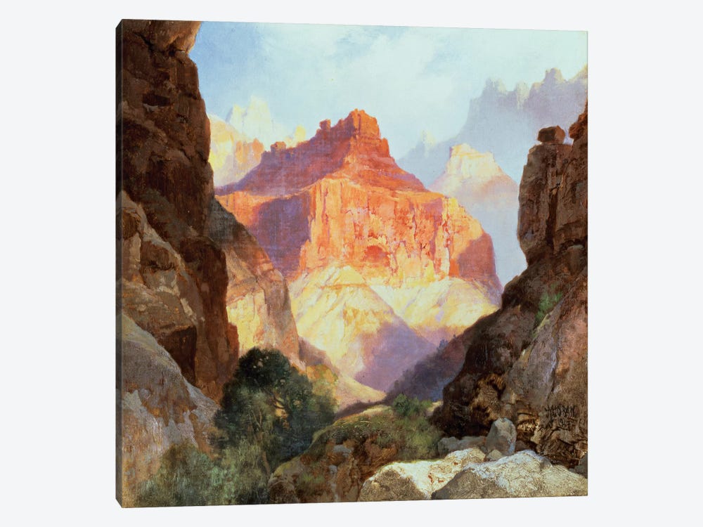 Under the Red Wall, Grand Canyon of Arizona, 1917  by Thomas Moran 1-piece Canvas Art Print