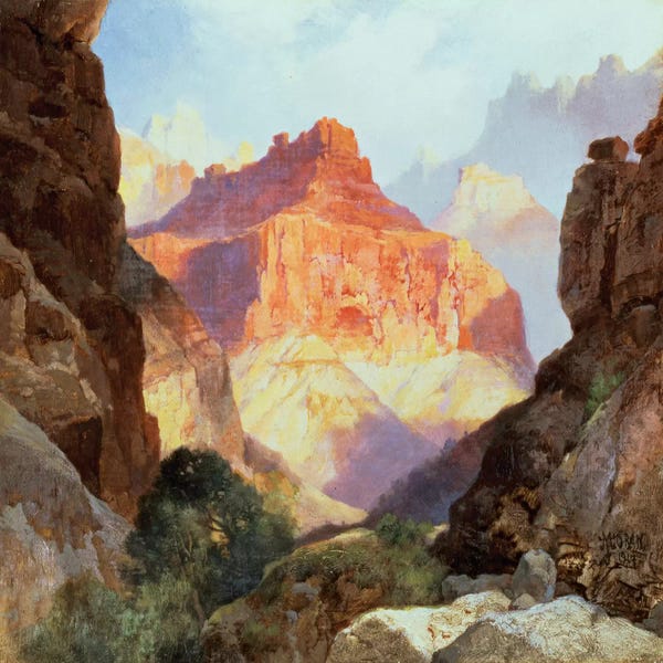 Thomas Moran: Under the Red Wall, Grand Canyon of Arizona, 1917  by Thomas Moran