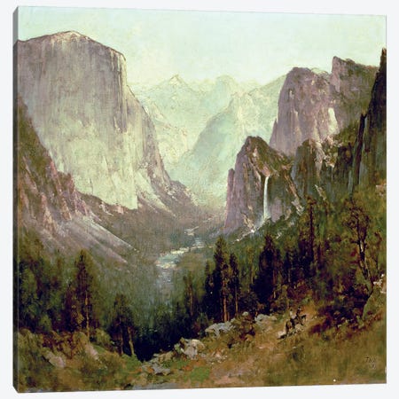 Hunting in Yosemite, 1890  Canvas Print #BMN4655} by Thomas Hill Canvas Wall Art
