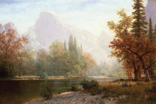 Albert Bierstadt: Half Dome, Yosemite  by Albert Bierstadt