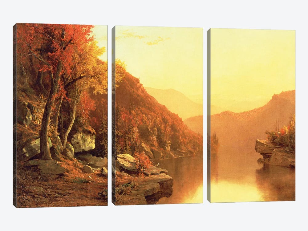 Shawanagunk Mountains, Autumn, 1863  by Jervis McEntee 3-piece Canvas Art Print