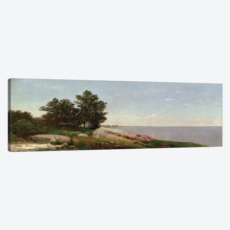 Long Island Sound at Darien  Canvas Print #BMN4660} by John Frederick Kensett Canvas Artwork
