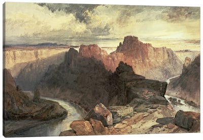 Summer, Amphitheatre, Colorado River, Utah Territory  Canvas Art Print - Thomas Moran