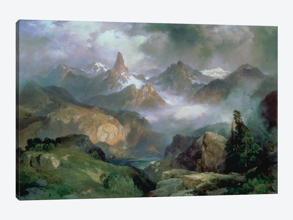Index Peak, Yellowstone National Park, 1914  by Thomas Moran 1-piece Canvas Artwork