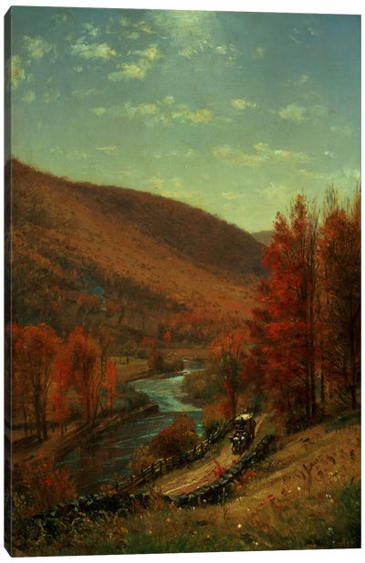 A Road Through Belvedere, Vermont  Canvas Art Print - Hill & Hillside Art
