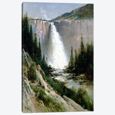 Bridal Veil Falls, Yosemite  Canvas Print #BMN4670} by Thomas Hill Canvas Art Print