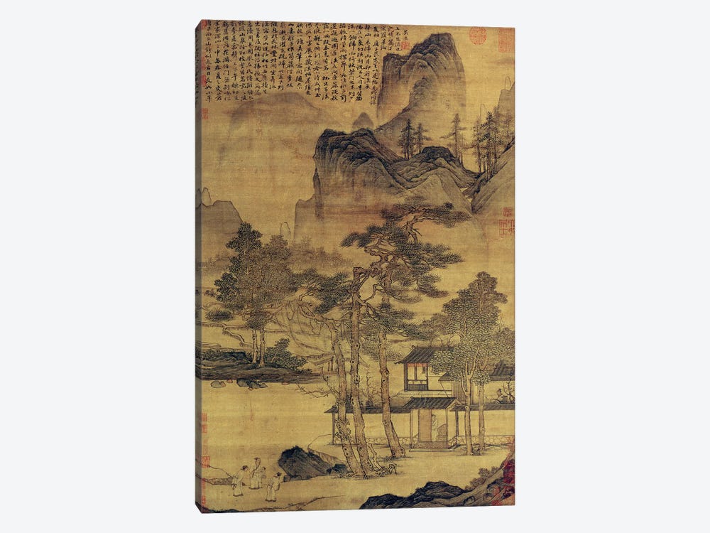 Scenes of Hermits' Long Days in the Quiet Mountains  by Tang Yin 1-piece Canvas Artwork