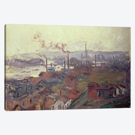 General View of Rouen from St. Catherine's Bank, c.1892  Canvas Print #BMN4677} by Claude Monet Canvas Wall Art