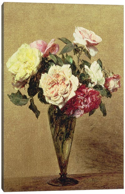 Roses in a Vase, 1892  Canvas Art Print
