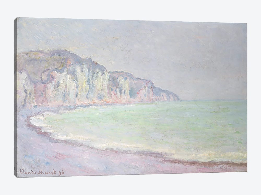 Cliffs at Pourville, 1896  1-piece Canvas Print