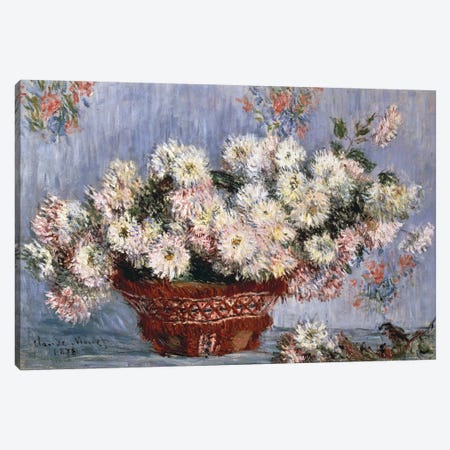 Chrysanthemums, 1878  Canvas Print #BMN4685} by Claude Monet Canvas Print