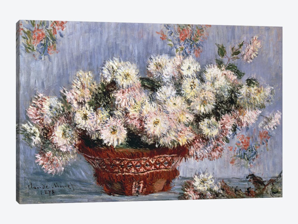 Chrysanthemums, 1878  by Claude Monet 1-piece Canvas Art