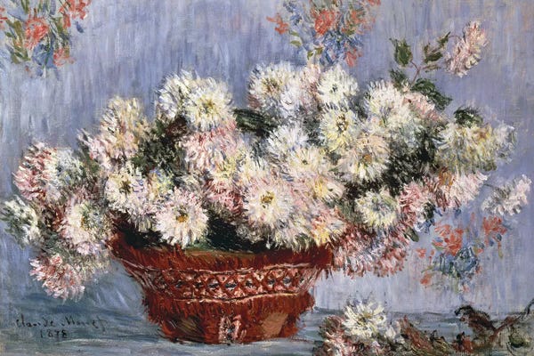 All Things Monet: Chrysanthemums, 1878  by Claude Monet