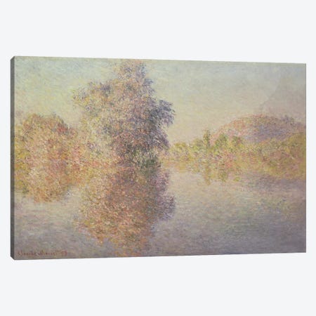 Morning on the Seine at Giverny, 1893  Canvas Print #BMN4688} by Claude Monet Canvas Wall Art