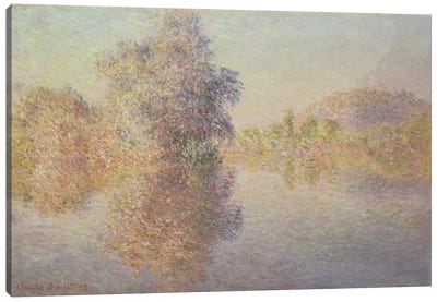 Morning on the Seine at Giverny, 1893  Canvas Art Print - Claude Monet