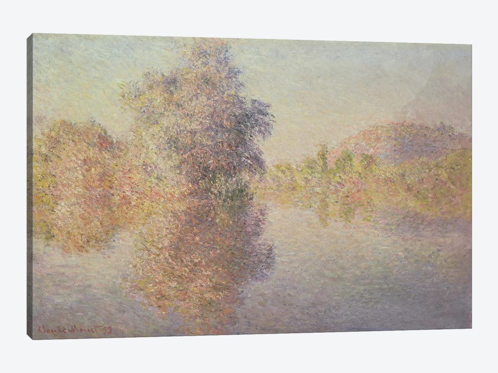 Morning on the Seine at Giverny, 1893  by Claude Monet 1-piece Canvas Print