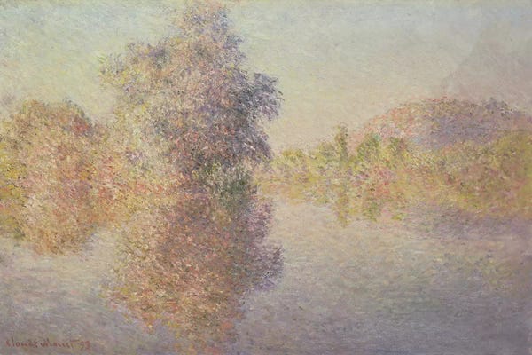 Claude Monet: Morning on the Seine at Giverny, 1893  by Claude Monet