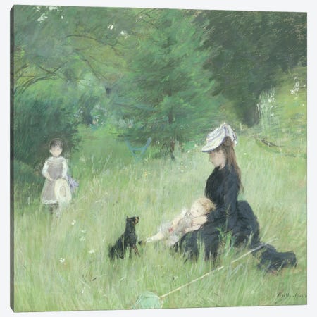 In a Park, c.1874  Canvas Print #BMN468} by Berthe Morisot Canvas Art