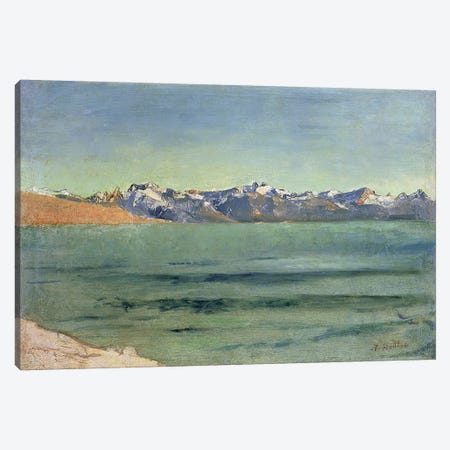 Sunrise Over Mont Blanc, c.1890  Canvas Print #BMN4703} by Ferdinand Hodler Canvas Print
