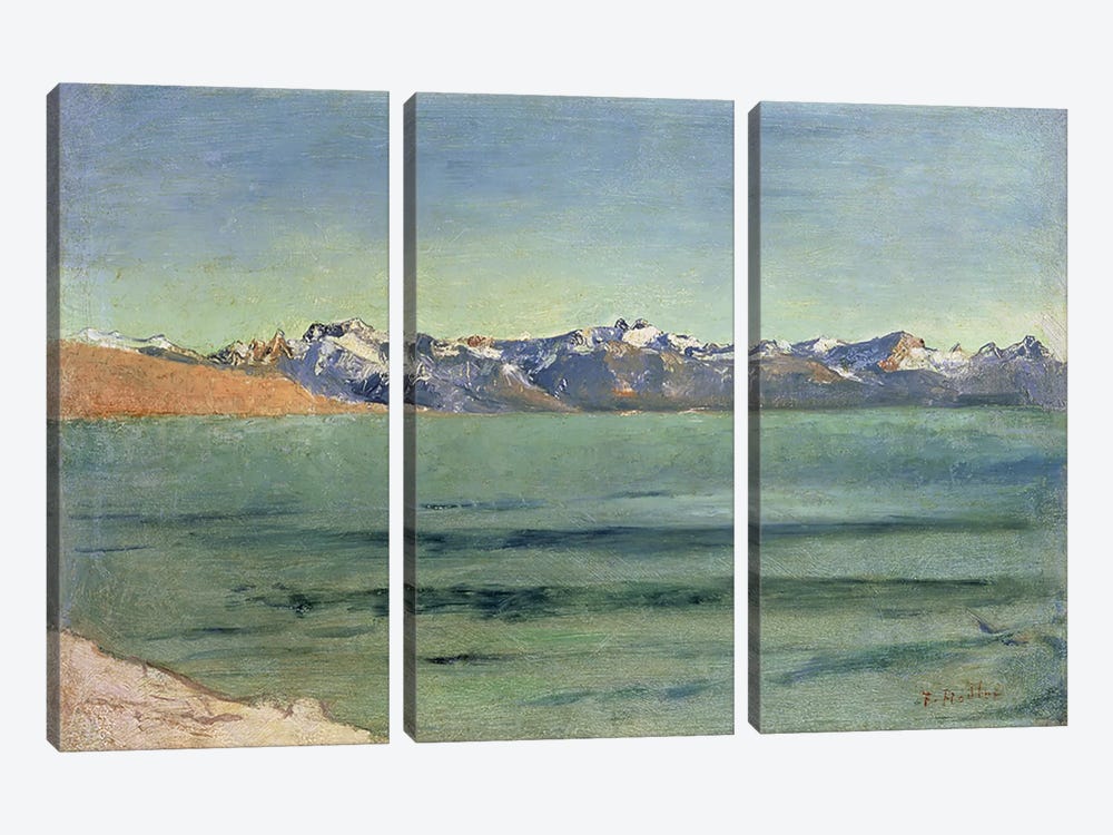 Sunrise Over Mont Blanc, c.1890  by Ferdinand Hodler 3-piece Canvas Print