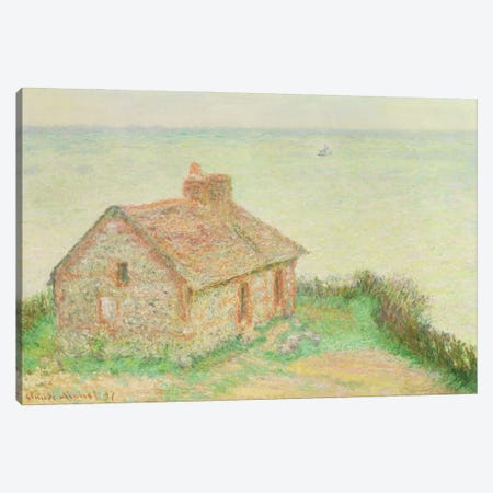 The House at Douanier, Pink Effect, 1897  Canvas Print #BMN4705} by Claude Monet Canvas Wall Art