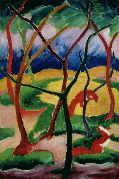 Franz Marc: Weasels Playing, 1911  by Franz Marc