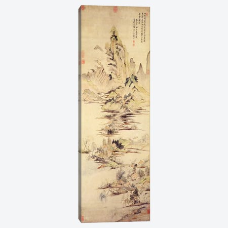 The Enjoyment of the Fisherman in the Water Village  Canvas Print #BMN4714} by Yun Shouping Canvas Art Print