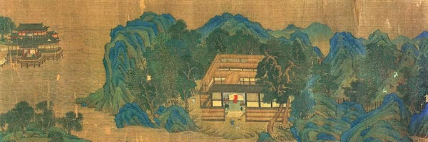 Wang Chuan's Residence, after the Painting Style and Poetry of Wang Wei 