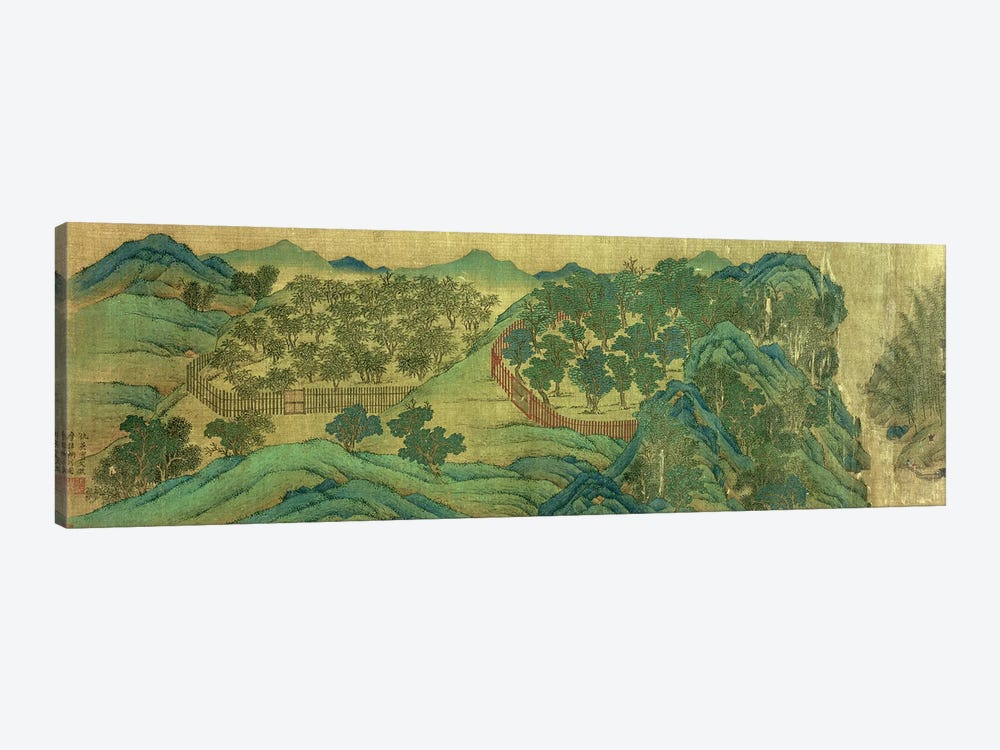 The Garden of Wang Chuan's Residence, after the Painting Style and Poetry of Wang Wei  by Qiu Ying 1-piece Canvas Artwork