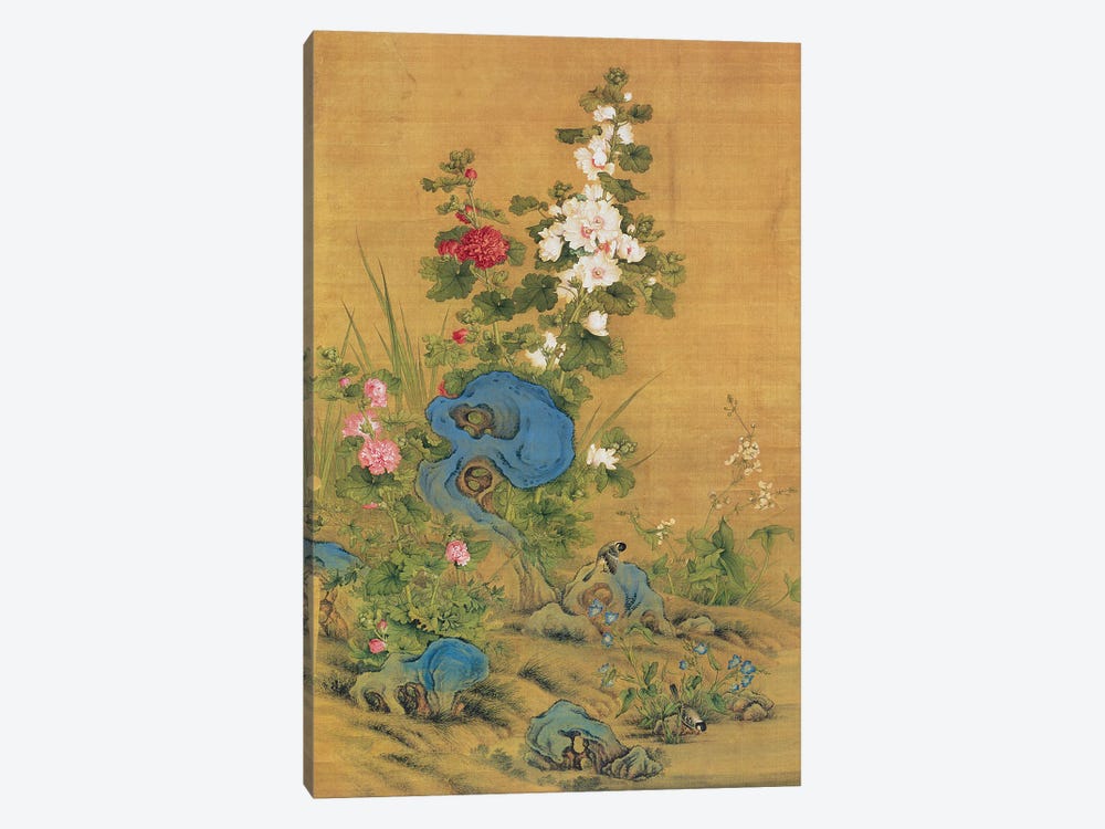 Hibiscus and Birds  by Lang Shining 1-piece Canvas Print
