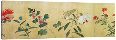 A Detail Of Flowers From A Handscroll Of A 'Hundred Flowers', 1562  Canvas Art Print