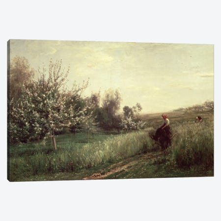 Spring, 1857  Canvas Print #BMN472} by Charles Francois Daubigny Canvas Art Print