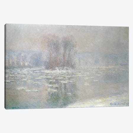 Ice at Bennecourt, 1898  Canvas Print #BMN4731} by Claude Monet Canvas Artwork