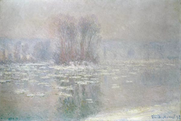 All Things Monet: Ice at Bennecourt, 1898  by Claude Monet