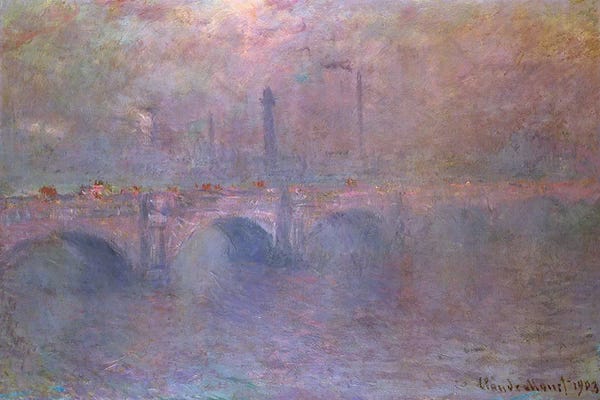 Mist & Fog: The Thames at Waterloo Bridge, 1903  by Claude Monet