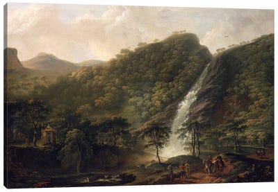 View of Powerscourt Waterfall Canvas Art Print