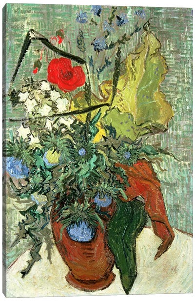 Bouquet of Wild Flowers  Canvas Art Print - Post-Impressionism Art