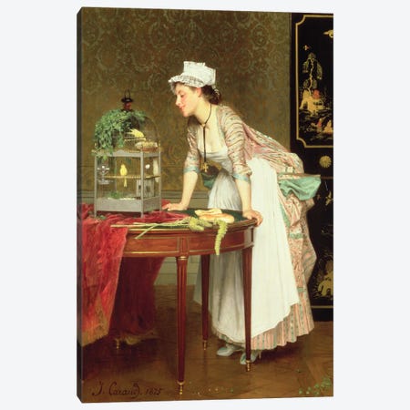 The Yellow Canaries  Canvas Print #BMN4750} by Joseph Caraud Canvas Art