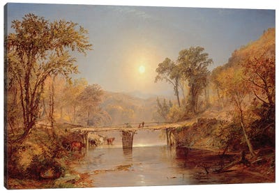 Indian Summer on the Delaware River, 1882  Canvas Art Print - Jasper Francis Cropsey