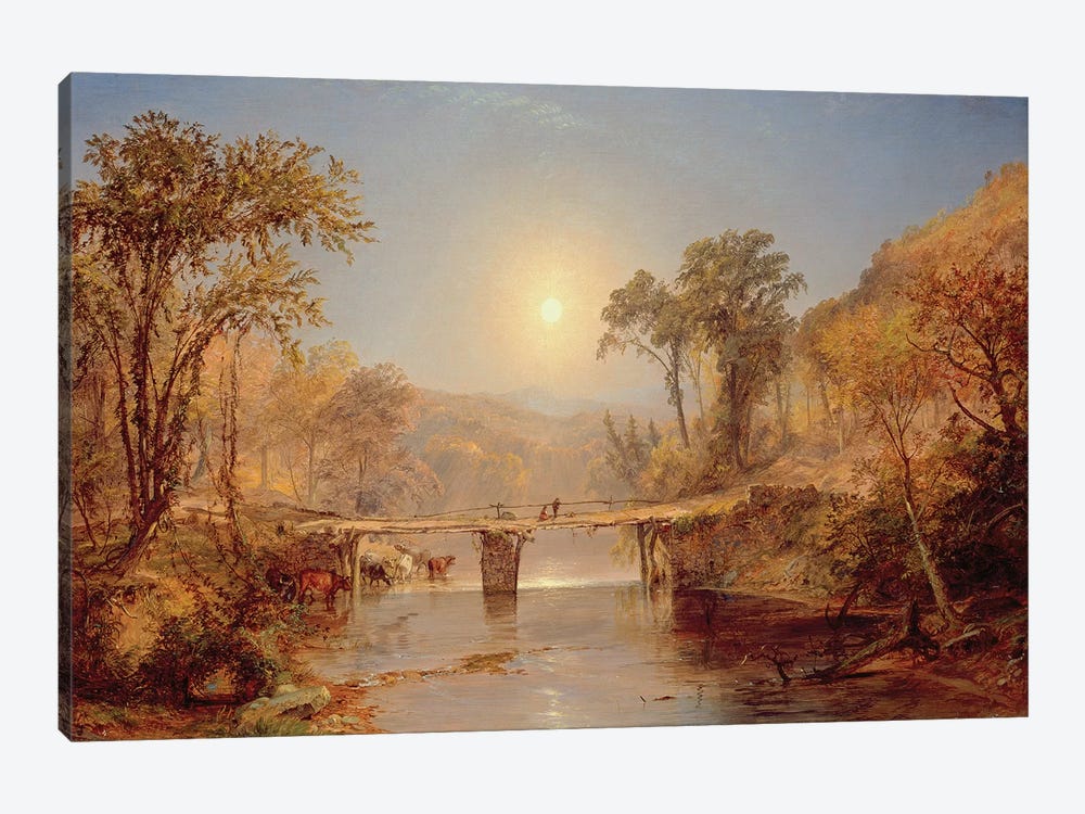 Indian Summer on the Delaware River, 1882  by Jasper Francis Cropsey 1-piece Canvas Print