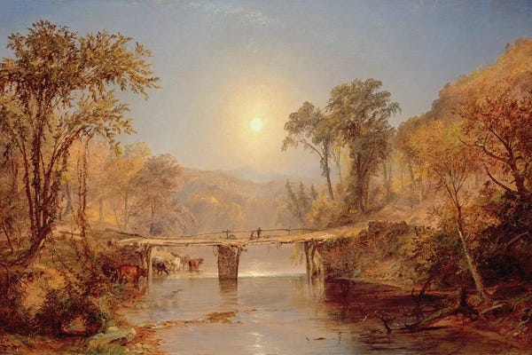 Romanticism: Indian Summer on the Delaware River, 1882  by Jasper Francis Cropsey