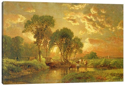 Medfield, Massachusetts  Canvas Art Print - Hudson River School Art